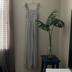 Japana Blue & White Jumpsuit Romper Size Large